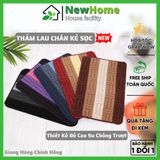 Thảm Lau Chân Kẻ Sọc Thiết Kế Đế Cao Su Chống Trơn Trượt - Thấm Hút Tốt Dễ Dàng Vệ Sinh.