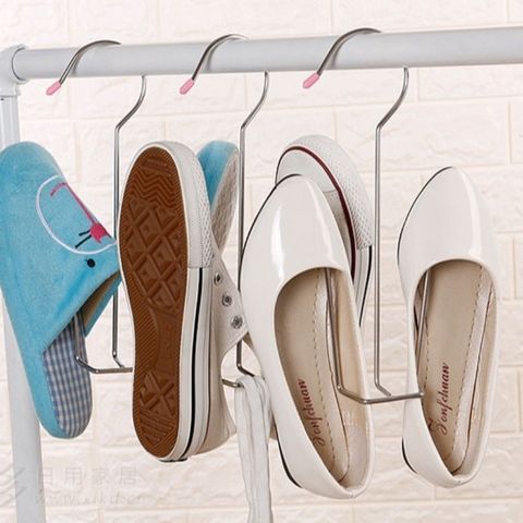 Móc Phơi Giày Dép Inox Không Gỉ - Phơi Giày Dép Nhanh Khô, Khung Móc Cứng Cáp Giữ Form Giày Dép.