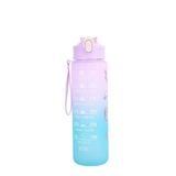 Bình Nước 900ML Hottrend Có Vạch Nhắc Nhở Uống Nước Tặng Kèm Ống Hút, Quai Sách và Sticker Dán.