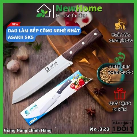 Dao Làm Bếp Công Nghệ Nhật ASAKH SK5, Dao Thái Thịt Gọt Hoa Quả Cứng Cáp - Sắc Bén.
