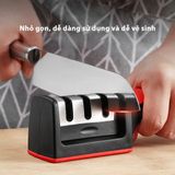 Dụng Cụ Mài Dao, Kéo 3 Cấp Độ Thép Không Gỉ Có Tay Cầm Tiện Lợi Siêu Bền An Toàn Khi Sử Dụng.