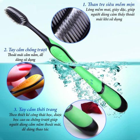 Bàn Chải Đánh Răng Than Tre Hoạt Tính Hàn Quốc Thế Hệ Mới - Bảo Vệ Răng Miệng Khỏi Vi Khuẩn