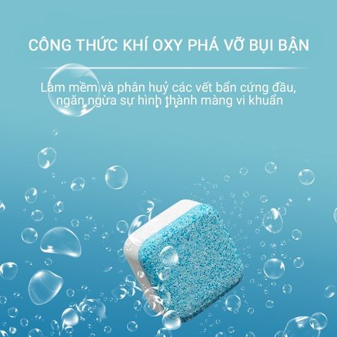 Hộp 12 Viên Nén Vệ Sinh Lồng Máy Giặt - Tẩy Cặn Bẩn - Diệt Khuẩn Lồng Giặt Tăng Tuổi Thọ Máy Giặt