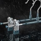 Móc Quần Áo 2 Đầu Kẹp Chất Liệu Thép Không Gỉ Bọc Silicon Chống Tuột Chống Hư Quần Áo.