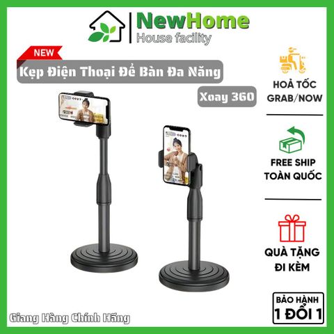 Giá Đỡ Điện Thoại Livestream - Kẹp Điện Thoại Để Bàn Đa Năng Có Thể Điều Chỉnh Xoay 360.