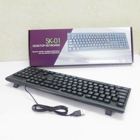 Bàn Phím Có Dây SK-01 Full Size - Phím Nhấn Nhẹ, Độ Bền Cao.