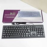Bàn Phím Có Dây SK-01 Full Size - Phím Nhấn Nhẹ, Độ Bền Cao.