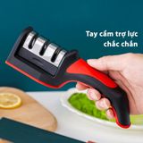 Dụng Cụ Mài Dao, Kéo 3 Cấp Độ Thép Không Gỉ Có Tay Cầm Tiện Lợi Siêu Bền An Toàn Khi Sử Dụng.