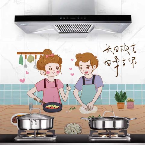 Giấy Dán Tường Bếp Chống Dầu Mỡ, Chịu Nhiệt, Decal Dán Bếp 3D Họa Tiết Kích Thước 90x60cm
