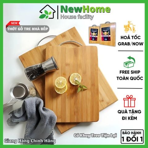 Thớt Gỗ Tre Nhà Bếp Có Khuy Treo Chống Vi Khuẩn và Nấm Mốc Siêu Bền Đẹp Hàng Nhập Khẩu.