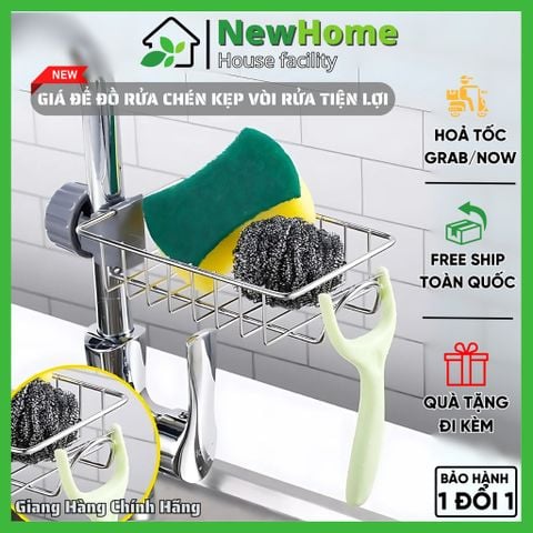 Giá Để Đồ Rửa Chén Kẹp Vòi Rửa Nhà Bếp Tiện Lợi - Chất Liệu Thép Không Gỉ Cao Cấp.