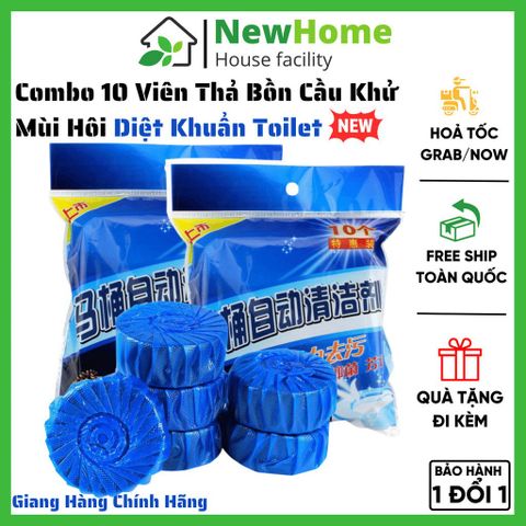 Combo 10 Viên Thả Bồn Cầu Khử Mùi Hôi Diệt Khuẩn Toilet
