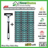 Combo Dao Cạo Râu Cho Nam Kèm 36 Lưỡi Dao Kép Thay Thế Siêu Bén - Siêu Tiết Kiệm.