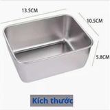 Hộp đựng Thực Phẩm Inox 304 Khay Inox Đựng Thực Phẩm Lạnh Có Kèm Nắp Đậy Tiện Lợi