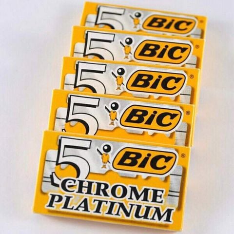 Dao Lam Bic Chrome Platinum Sắc Bén - Hộp 5 Lưỡi Hàng Nhập Khẩu.