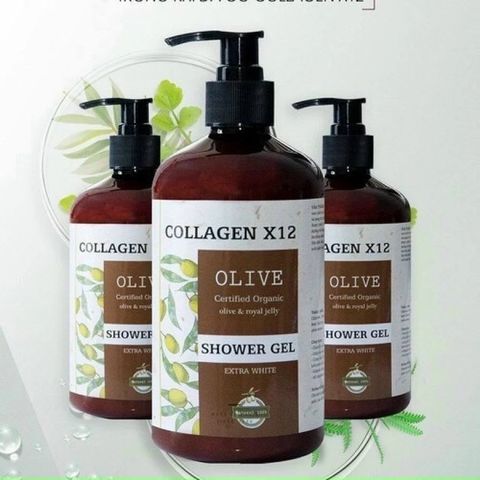 Sữa Tắm Trắng Da Thải Độc OLIVE Collagen X12 Dung Tích 500ML