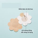Hộp 60 Miếng Dán Ngực Giấy Hình Hoa, Miếng Dán Ti Sử Dụng 1 Lần Tiện Lợi