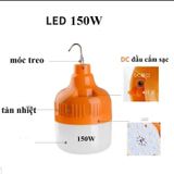 Bóng Đèn Tích Điện Siêu Sáng Công Nghệ Led Tiết Kiệm Điện - Có Móc Treo Tiện Lợi Công Suất 150W.