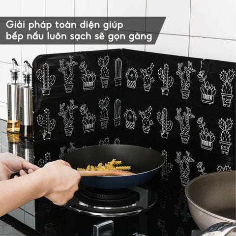 Tấm Chắn Dầu Mỡ Họa Tiết, Chắn Gió - Cách Nhiệt Che Bếp Gas, Bếp Điện Dùng Nấu Ăn.