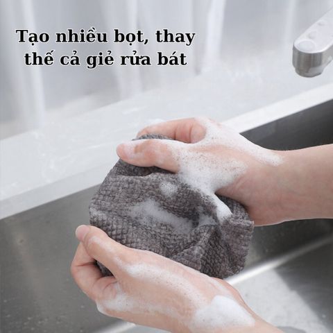 Cuộn Khăn Lau Bếp Than Đen Siêu Thấm Hút Lau Sạch Vết Dầu Mỡ Cứng Đầu Nhất - Có Thể Tái Sử Dụng