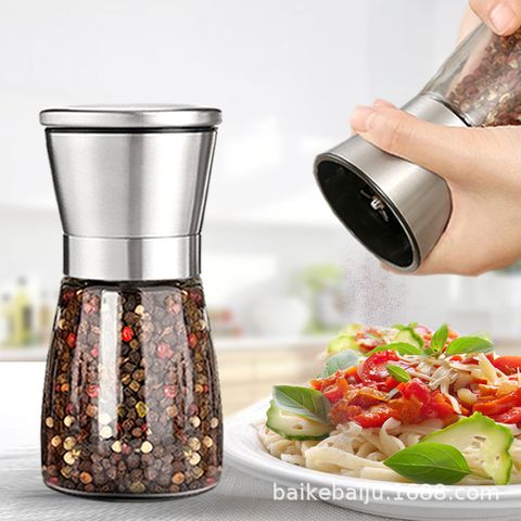 Dụng Cụ Xay Tiêu Cầm Tay Thủy Tinh Đa Năng Thân Máy Inox Lưỡi Xay Gốm Cao Cấp.
