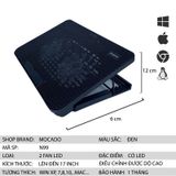 Đế Tản Nhiệt Laptop Máy Tính Macbook N99 2 Fan Có Led - Điều Chỉnh Nâng Hạ Độ Cao Hàng Chính Hãng
