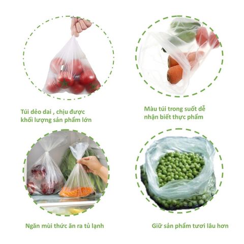 Set 3 Cuộn Túi Đựng Thực Phẩm Tự Hủy Sinh Học Sài Gòn Green.