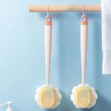 Bàn Chải Chà Lưng 2 Mặt Đa Năng, Cây Bông Tắm Tẩy Tế Bào Chết Có Cán Dài Tiện Lợi.