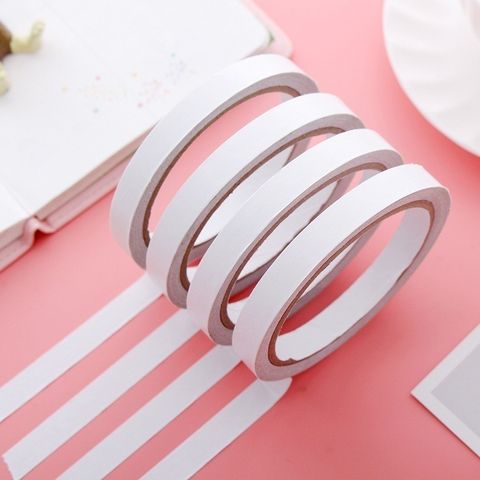 Băng Dính 2 Mặt Khổ 0.8cm Dày Dặn - Siêu Dính, Set 3 Cuộn Vỉ Nhựa.
