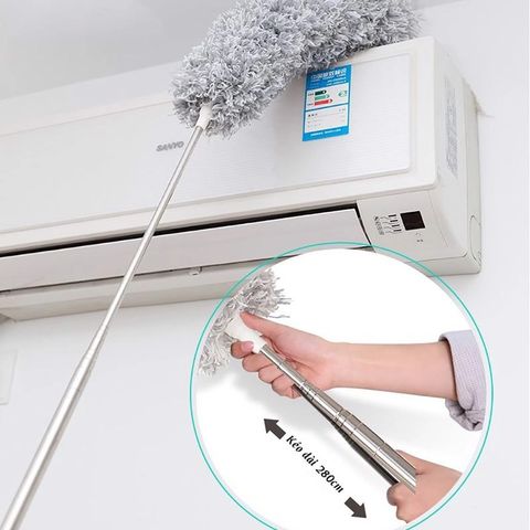Chổi Quét Trần Rút Gọn Đa Năng - Chổi Quét Bụi Cán Rút Xoay 360 độ Vệ Sinh Nhà Cửa Tiện Lợi.