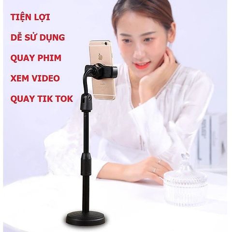Giá Đỡ Điện Thoại Livestream - Kẹp Điện Thoại Để Bàn Đa Năng Có Thể Điều Chỉnh Xoay 360.