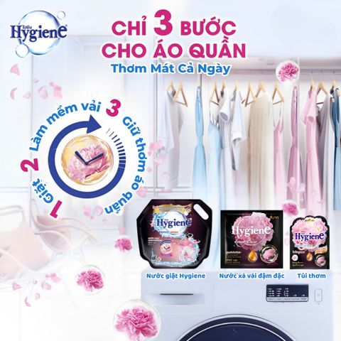 Nước Xả Hygiene Thái Lan Giặt Xả Vải - Quần Áo Siêu Đậm Đặc Mềm Vải Chính Hãng Gói 20ml