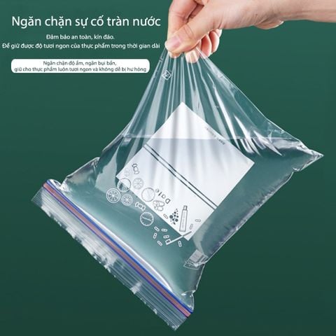 Hộp Túi Zip Đựng Thực Phẩm Kiểu Nhật - Túi Zipper Bọc Thức Ăn, Rau Củ, Quả, Bảo Quản Tủ Lạnh.