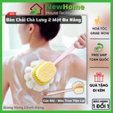 Bàn Chải Chà Lưng 2 Mặt Đa Năng, Cây Bông Tắm Tẩy Tế Bào Chết Có Cán Dài Tiện Lợi.