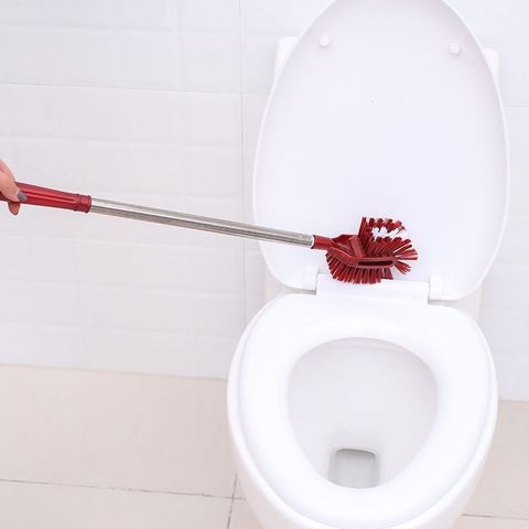 Bàn Chải Chà Toilet Cán Dài Bằng Inox Có Thể Tháo Lắp Tiện Lợi.