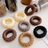 Hộp Set 6 Dây Thun Buộc Tóc Không Đường May Cao Cấp Màu Trơn Phong Cách Hàn.