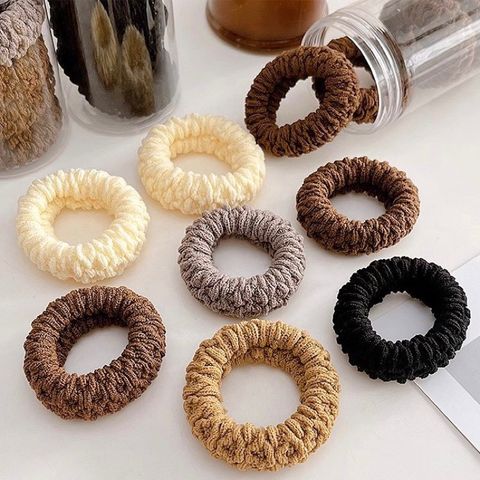 Hộp Set 6 Dây Thun Buộc Tóc Không Đường May Cao Cấp Màu Trơn Phong Cách Hàn.