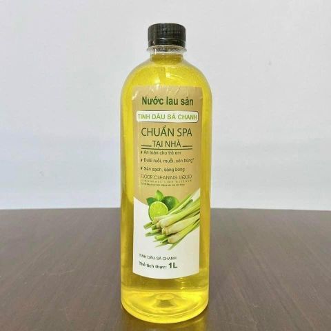 Nước Lau Sàn Nhà Chứa Tinh Dầu Chanh Sả Chuẩn Spa Đuổi Muỗi, Kiến, Gián, Côn Trùng - Chai 1 Lít