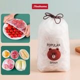 [Set 100] Túi Màng Bọc Thực Phẩm JYoohome Chất Liệu PE Co Dãn Có Chun Siêu Dai