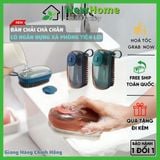 Bàn Chải Chà Chân, Chà Sàn Nhà Tắm Có Ngăn Đựng Xà Phòng Đa Năng Tiện Lợi.