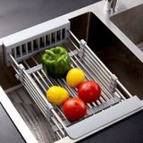 Kệ Rổ Inox Gác Bồn Rửa Chén Bát Đa Năng Chất Liệu Inox 304 Không Gỉ Có Thể Điều Chỉnh Kích Thước.