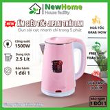 Ấm Đun Nước Siêu Tốc Thái Lan 2.5L Tự Động Ngắt Khi Đun Sôi Chống Nóng Chống Giật Tiết Kiệm Điện