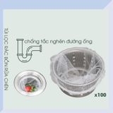 Set 100 Túi Lọc Rác, Lưới Lọc Chặn Rác Bồn Rửa Chén Bát Tiện Lợi Chống Tắc Nghẽn