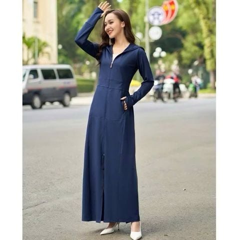Áo Chống Nắng Toàn Thân Nữ Chất Vải Kim Cương Thoáng Khí - Tặng Kèm Khẩu Trang Vải.