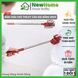 Bàn Chải Chà Toilet Cán Dài Bằng Inox Có Thể Tháo Lắp Tiện Lợi.