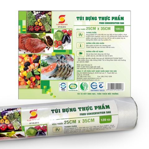 Set 3 Cuộn Túi Đựng Thực Phẩm Tự Hủy Sinh Học Sài Gòn Green.