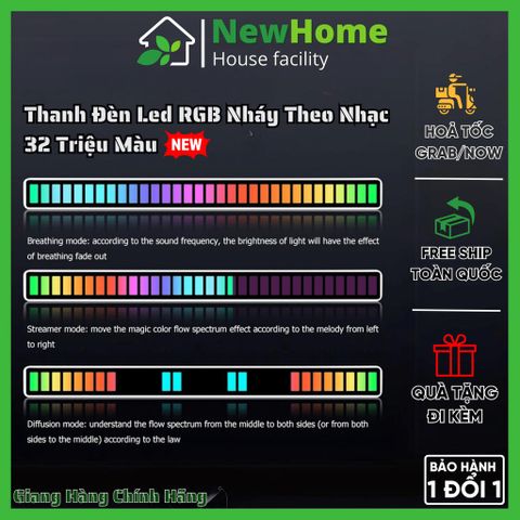 Đèn Led Thanh Rgb Nhảy Theo Nhạc Trang Trí Góc Làm Việc Góc Học Tập Chơi Game Cực Đẹp
