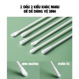 Hộp 400 Tăm Bông Ngoáy Tai 2 Đầu Vệ Sinh Tai, Mũi Kháng Khuẩn Dùng Được Cho Bé