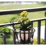 Giỏ Sắt Treo Chậu Cây, Kệ Để Chậu Hoa Cây Cảnh Có Móc Treo Ngoài Ban Công Tiện Lợi