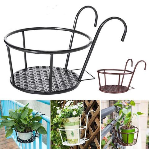 Giỏ Sắt Treo Chậu Cây, Kệ Để Chậu Hoa Cây Cảnh Có Móc Treo Ngoài Ban Công Tiện Lợi